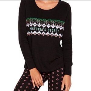 VS Long Sleeve Christmas Thermal Sleep Top L